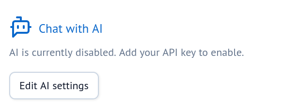 Marimo AI tab shows that it is disabled